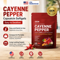 Extrait de piment 12-en-1 très demandé, complément à base de plantes, capsules d'extrait de piment