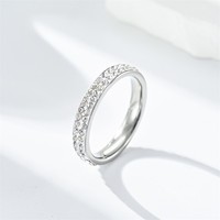 Bague en zircone, cadeau romantique pour elle, pour la Saint-Valentin, les mariages, les promesses, les fiançailles, pour femmes, bijoux en acier inoxydable noir