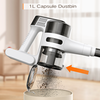 Aspirateur de voiture portable sans fil Moosoo S7 400W avec filtre HEPA sans sac, cyclonique, mini, flexible pour tapis et sols