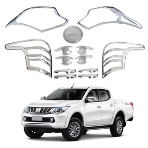 Juego Completo de 5 Piezas para <span class=keywords><strong>Mitsubishi</strong></span> L200 Triton 2015, Kit Cromado Negro, Accesorios para L200 Triton 2015 2016 2017 <span class=keywords><strong>2018</strong></span> - Product Image 2