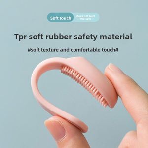 Brosse nettoyante faciale en silicone pour points noirs et boutons, à poils doux, pour le nettoyage des ailes du nez et des pores, avec embouts de doigt - Product Image 3