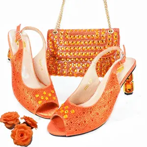 2024鞋包套装新设计非洲女性婚鞋意大利鞋包搭配套装