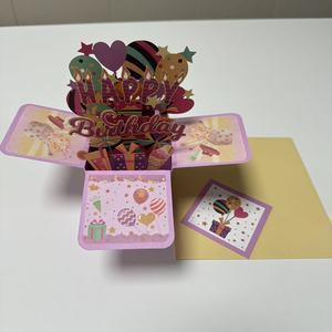 Ventes d'usine, boîte à surprise 3D <span class=keywords><strong>pour</strong></span> <span class=keywords><strong>anniversaire</strong></span>, carte <span class=keywords><strong>de</strong></span> <span class=keywords><strong>remerciement</strong></span>, cartes <span class=keywords><strong>de</strong></span> vœux 3D - Product Image 4