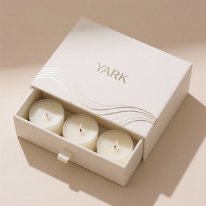 กล่องใส่เทียนแบบลิ้นชักพร้อมแผ่นรองแบบกำหนดเอง ช่วยยึดเทียนทรงกระบอกให้แน่นหนาสำหรับการขนส่งระยะไกล จัดเก็บ และขายส่ง - Product Image 1