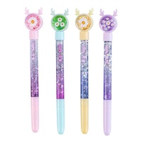 Stylo gel à paillettes liquides créatif mignon de dessin animé kawaii 2025 pour enfants