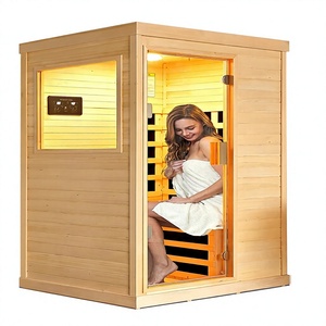 Sauna de Infrarrojos Lejanos para el Hogar, Sauna de Madera de Hemlock Canadiense de 1200W para Interiores - Product Image 1
