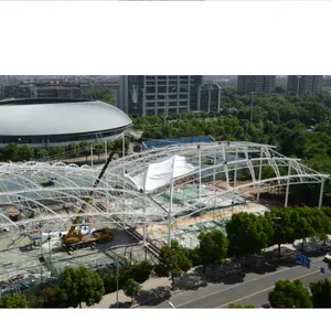 Arch ing Frame Construction Design Vorgefertigte Light Space Stahl konstruktion des Stadion dachs Außen schirm