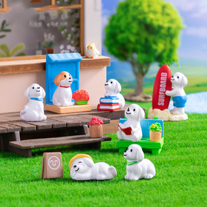 Realistici e dettagliati piccoli cuccioli educativi cani animali giocattoli <span class=keywords><strong>Mini</strong></span> cane figurine giocattolo per compleanno natale pasqua decorazione - Product Image 2
