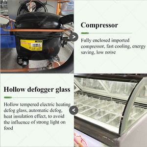 Vitrina Curva para Helados y Gelatos, Exhibidor de Paletas y Helados, Nevera de 9 a 24 Sabores, Guangzhou - Product Image 3