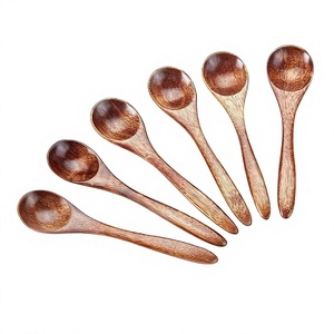 Cuillère à remuer élégante en bois naturel, ustensile durable, antiadhésif et résistant à la chaleur pour les créations culinaires quotidiennes - Product Image 1