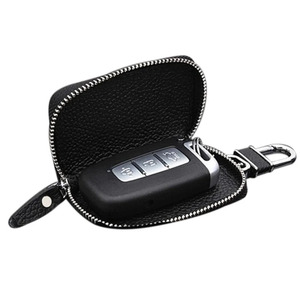 Organizador de Llaves de Cuero para Hombre y Mujer, Ligero, Negro, para Llaves de Auto, Llaves de Casa, Cartera Pequeña y Objetos Esenciales - Product Image 2