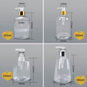 Bouteille transparente personnalisée PET 250ml 300ml 350ml 500ml en plastique cheveux soins du corps savon pour les mains shampooing mousse lotion pompe pour cosmétique - Product Image 2