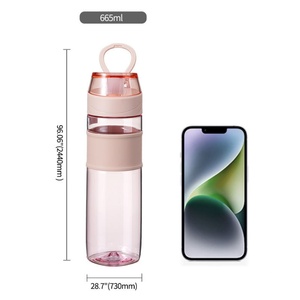 Bouteille d'eau portable en plastique anti-fuite ODM/OEM pour sports de plein air avec paille - Product Image 4