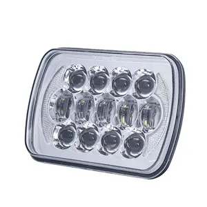 Jhs thiết kế mới 7inch vuông Đèn pha 105W xe tải 5x7 Led Đèn Pha vuông cao thấp chùm trắng hổ phách Đèn Led Xe tải cho xe Jeep