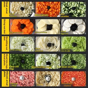 Machine électrique multifonctionnelle commerciale pour couper, trancher et râper les légumes, coupe-patates et carottes en cubes, en acier inoxydable - Product Image 3