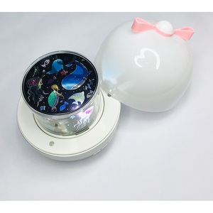 Night <b>Light</b> With <b>Projector</b> Various Themes White Color With Pink Bow Design - Product Image 5