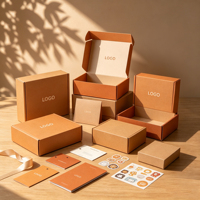 Boîte d'emballage personnalisée pour expédition, boîte à courrier en papier kraft pliable, boîtes d'emballage cadeau en carton ondulé, estampage à chaud, réutilisables, écologiques