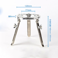 Suporte de Tripé Metálico Ajustável para Laboratório, Equipamento de Aquecimento para Lâmpada de Álcool em Experimentos de Física - Versátil para Experimentos Escolares