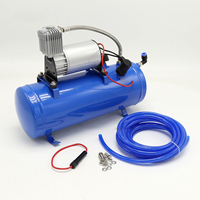 Compresseur d'air automatique 12V 120psi/150PSI Pression maximale 6L Réservoir de gaz 300W Affichage numérique LED Tube gonflable de 5m pour pneus de voiture et 4x4