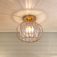 Plafonnier en forme de citrouille pour escalier, chambre et cuisine, avec bande de verre de 19 cm de large, douille E27 E26, max. 40W, 240V/110V