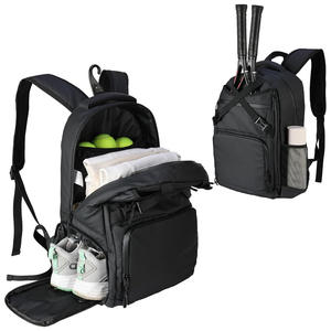 Sac de raquette de <span class=keywords><strong>couleur</strong></span> classique avec logo personnalisé, polyester, grand sac à dos de tennis et de pickleball avec compartiment séparé pour les chaussures pour les sports de plein air - Product Image 1