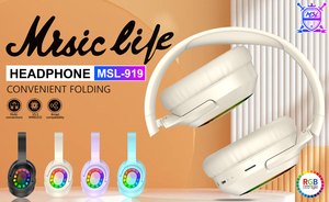 Cuffie da Gaming alla Moda 2025 con Illuminazione RGB LED, Chipset JL, Slot per Scheda SD, Auricolari TWS Senza Cancellazione del Rumore per Bambini, Bluetooth 5.3 - Product Image 5