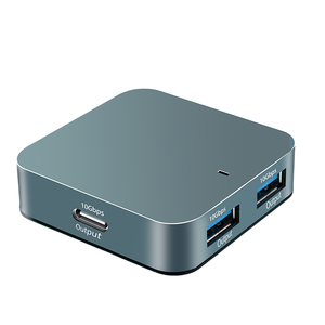 <span class=keywords><strong>4</strong></span>-Port USB 3.0 HUB với Type-C điện cho máy tính xách tay mở rộng nhôm 5Gbps/10Gbps trong kho - Product Image 1