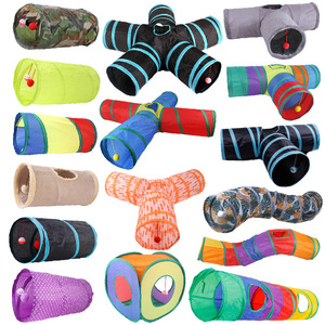 Túneles para gatos plegables de poliéster ecológicos al por mayor, resistentes a los arañazos, al desgaste y fáciles de limpiar - Product Image 5