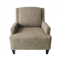 Fauteuil d'appoint en tissu nordique moderne confortable fauteuil de salon scandinave minimaliste chambre salon pieds en bois siège de lecture