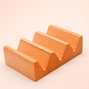 Supporto per Sushi <span class=keywords><strong>a</strong></span> Forma Rotonda in Legno per Piccoli Rotoli di Sushi e Taco - Product Image 3