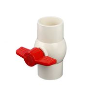 HONGKE HK-017 Compteur d'eau pneumatique, vanne à boisseau sphérique compacte en CPVC, 1,2 pouce PN10 NPT, contrôle de débit OEM, garantie 3 ans, usage général