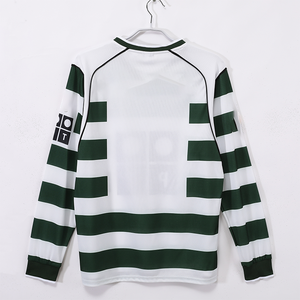 เสื้อฟุตบอลแขนสั้นฤดูร้อน Lisb 2001 03 ชุดเหย้าสไตล์เรโทรสำหรับสโมสรโปรตุเกส สำหรับการแข่งขันกีฬา - Product Image 4
