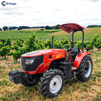 Tracteur agricole compact LANSU 2RM diesel 15 CV avec chargeur frontal, charrue, herse et cultivateur – Haute productivité, transmission par engrenages