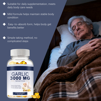 Capsules de Gélules Molles d'Ail Sans Odeur, Extrait d'Ail Concentré 100:1 avec Huile d'Olive, Soutien Immunitaire, Antioxydant, Gélule Molle OEM