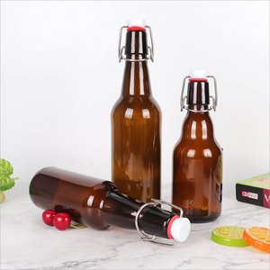 500ml 1000ml Bouteille <span class=keywords><strong>de</strong></span> boisson en verre ambré vide avec couvercle verrouillable pour le brassage <span class=keywords><strong>à</strong></span> la maison Boissons fermentées Tequila Framboises Vente en gros - Product Image 2