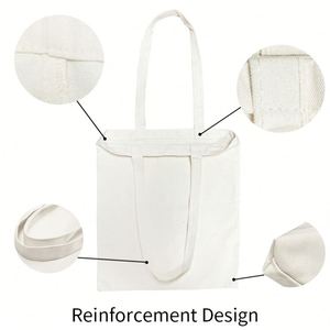 Bolsa de Lona Promocional Económica con Logotipo Personalizado, Asa Larga, Tejido Grueso, Color Beige, Orgánica, Reciclada, para Compras, Playa, con Cierre - Product Image 6