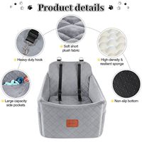Siège rehausseur pour chien de petite taille, matelassé, imprimé, avec housse lavable et sangles de sécurité