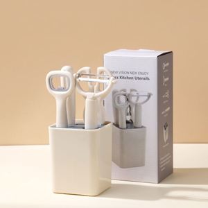 Plateau de rangement pour couteaux à fruits, ciseaux de cuisine, ouvre-bouteille, ensemble de 5 pièces, ensemble d'outils de cuisine créatifs de petite taille - Product Image 3