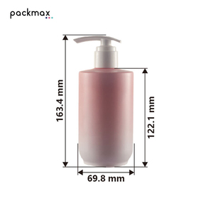380ml 400ml PET Gradient Flat Shoulder Shampoo Shower Gel <b>Bottle</b> - High Beauty Body Wash Lotion Container Custom - Product Image 3