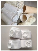 Sac filtrant en tissu polyester feutré aiguilleté PTFE pour diverses applications : collecteur de poussière, moulin à farine, usine de ciment