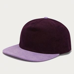 Casquettes de baseball personnalisées en gros, broderie de haute qualité, casquettes vierges à 5 panneaux en velours côtelé, Gorras - Product Image 6