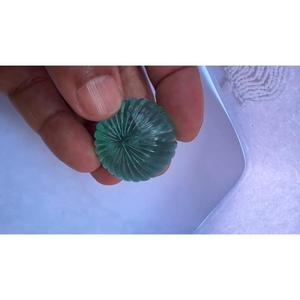 Quartz Améthyste Vert Clair Naturel, Coupe Fleur Ovale, Tailles 20mm/25mm/30mm/35mm, Dos Plat, Pierres Précieuses Sculptées en Vrac pour la Fabrication de Bijoux - Product Image 1