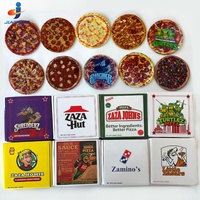 Nouvelles pochettes Mylar refermables anti-odeur découpées sur mesure pour pizza, 3,5g, 7g, 28g, avec fenêtre, et ensemble d'emballage en boîte