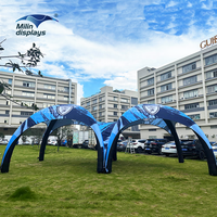 Tente d'événement gonflable personnalisée de 20x20 pieds Auvent de dôme d'air de gazebos gonflables de marque 6x6 m pour événement sportif en plein air