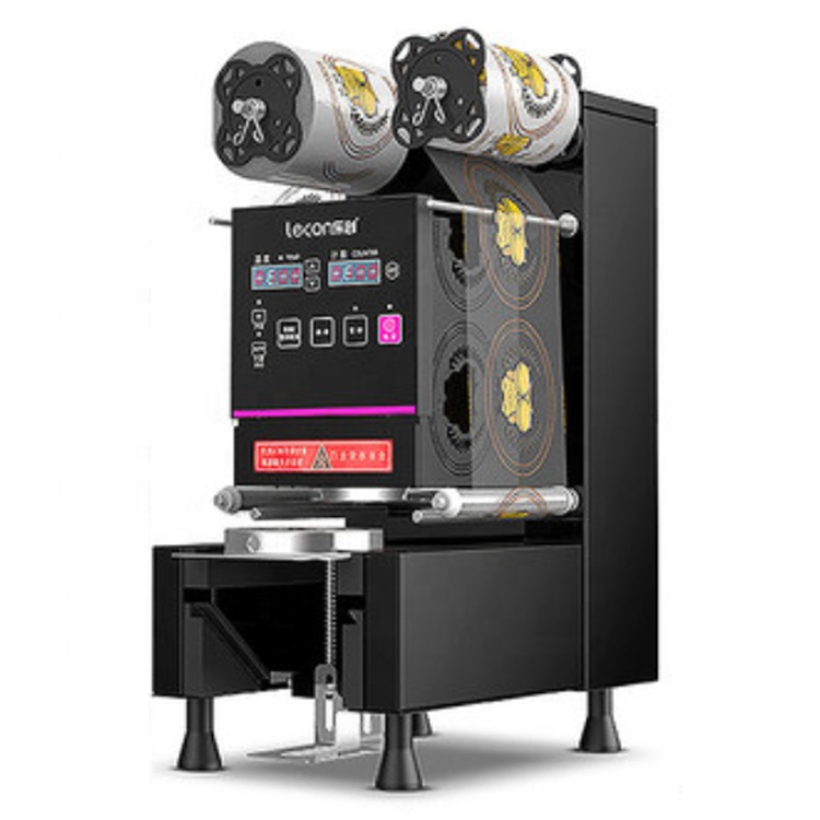 Коммерческая автоматическая машина для запечатывания стаканчиков для молока и чая