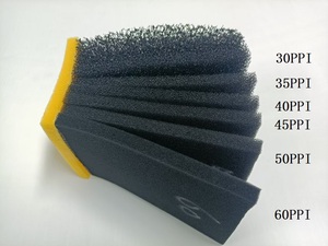 Nhà máy tùy chỉnh <span class=keywords><strong>30</strong></span> ~ 60ppi đục lỗ sinh học miếng bọt biển Lọc phương tiện truyền thông Pad tươi Bộ lọc không khí tấm xốp với dịch vụ cắt - Product Image 2