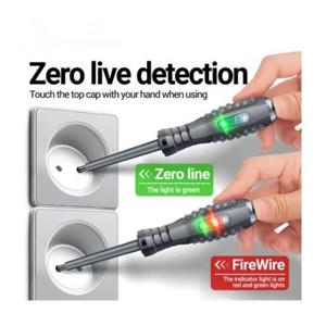 B05 <strong>Word</strong>/cross Screwdrivers Neon Bulb Indicator Meter Electric Pen Insulated Electrician Highlight Pocket Tester Pen Tools - Product Image 4