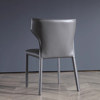 Nordique moderne Simple dossier robuste Durable selle en cuir métal chaise de salle à manger maison hôtel appartement Restaurant salle à manger