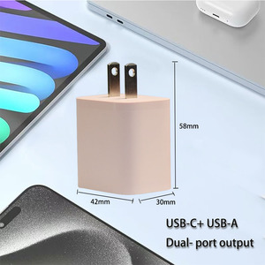 Nhỏ gọn 20W gan PD QC3.0 sạc nhanh hiệu quả sạc cho điện thoại không dây Earbuds máy tính xách tay với USB A + C Cổng - Product Image 3