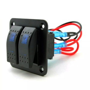 Waterdicht <span class=keywords><strong>12V</strong></span>/24V 2 Bende Schakelpaneel Aluminium Tuimelschakelaar Marine Rocker Paneel Aan-Uit Auto Boot Schakelaars - Product Image 5